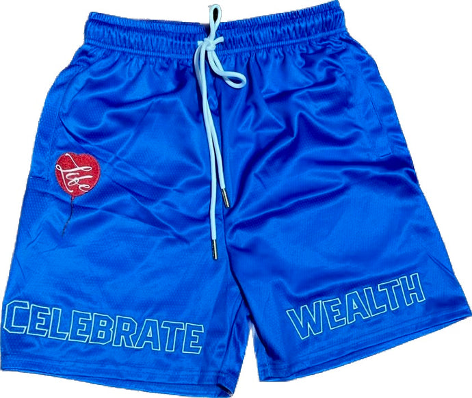 Celebrate Wealth LIMITED EDITION Blue Shorts