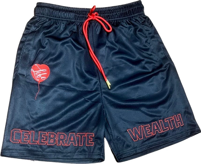 Celebrate Wealth LIMITED EDITION Black Shorts