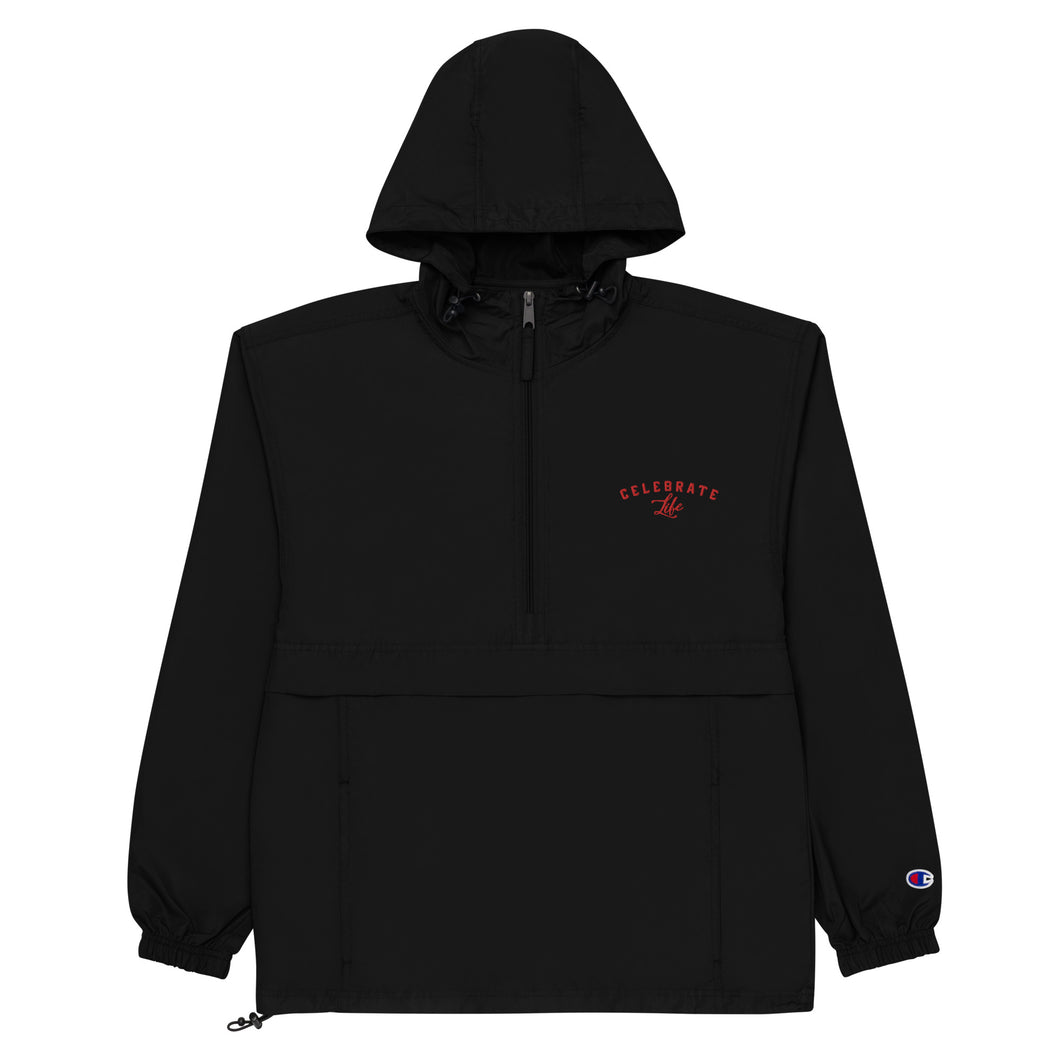 Celebrate Life Embroidered Champion Packable Jacket